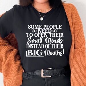 NEW Open Minds Big Mouths Funny Graphic Shirt S-5X